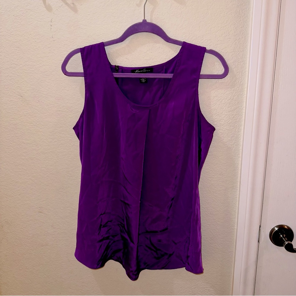 Purple Flowy Kenneth Cole New York Tunic Top